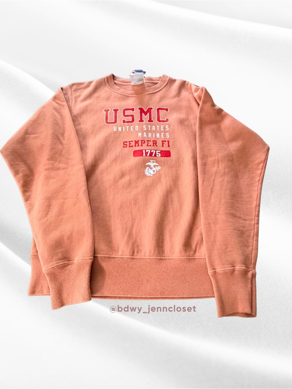 🆕USMC Semper Fi Crewneck Sweatshirt - Peach Pink
